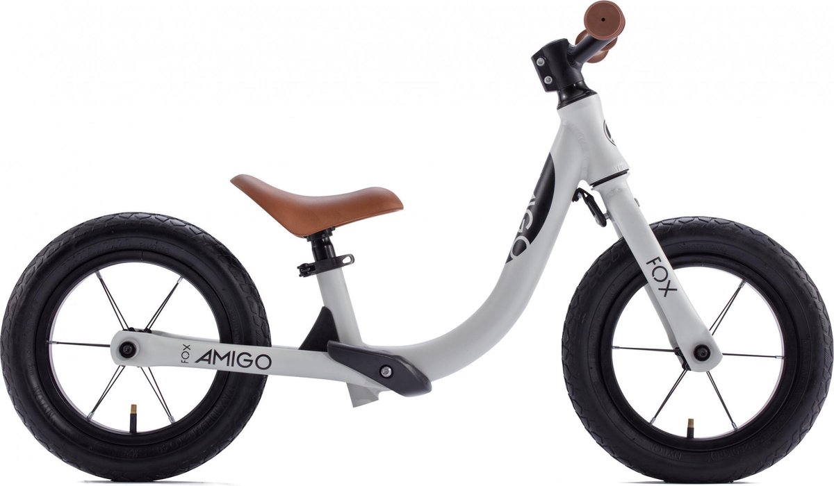 AMIGO Fox - Loopfiets 12 inch - Jongens en Meisjes - Grijs