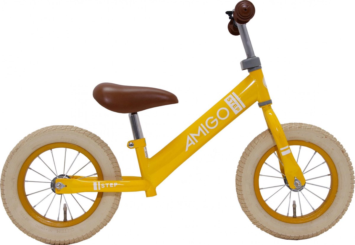 AMIGO Step - Loopfiets 12 inch - Jongens en Meisjes - Geel