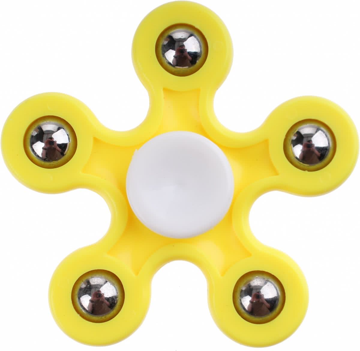 Amigo Fidget Spinner Geel 5 Poten