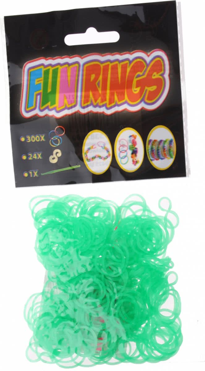 Amigo Fun Rings armband vlechten groen 325-delig