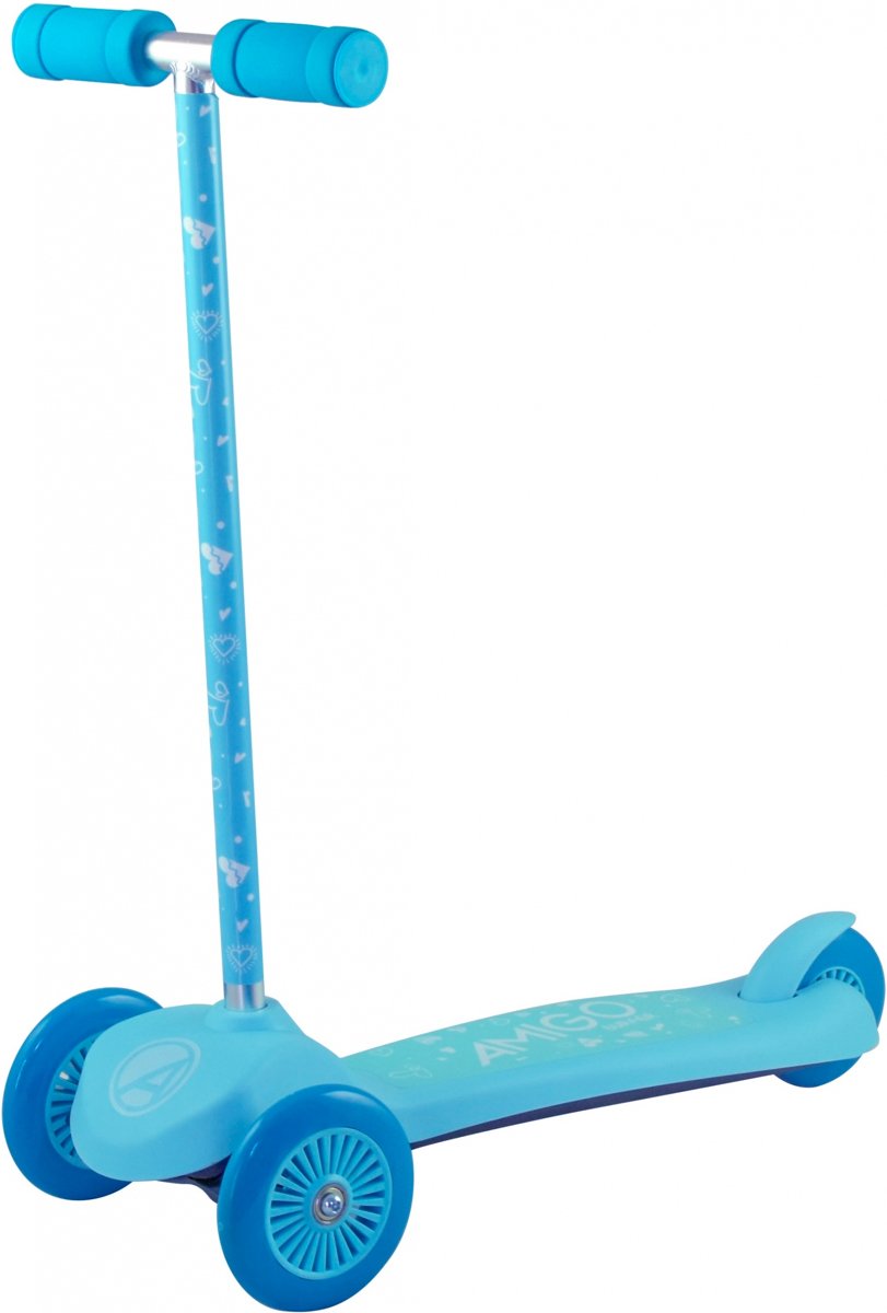 Amigo Surfer 3-wiel Kinderstep - Step - Jongens en meisjes - Turquoise;Blauw