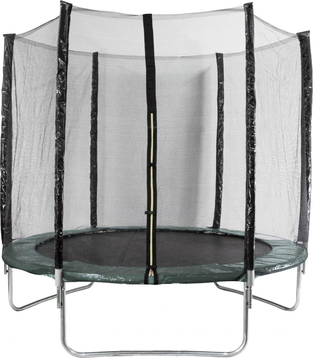 Trampoline met veiligheidsnet - donker groen - 244 cm