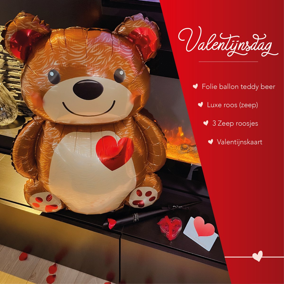 Valentijn cadeau - Valentijn versiering - Valentijn decoratie - Valentijnskaart - Valentijnsdag cadeau - Decoratie - Knuffel - Love - Knuffelbeertje