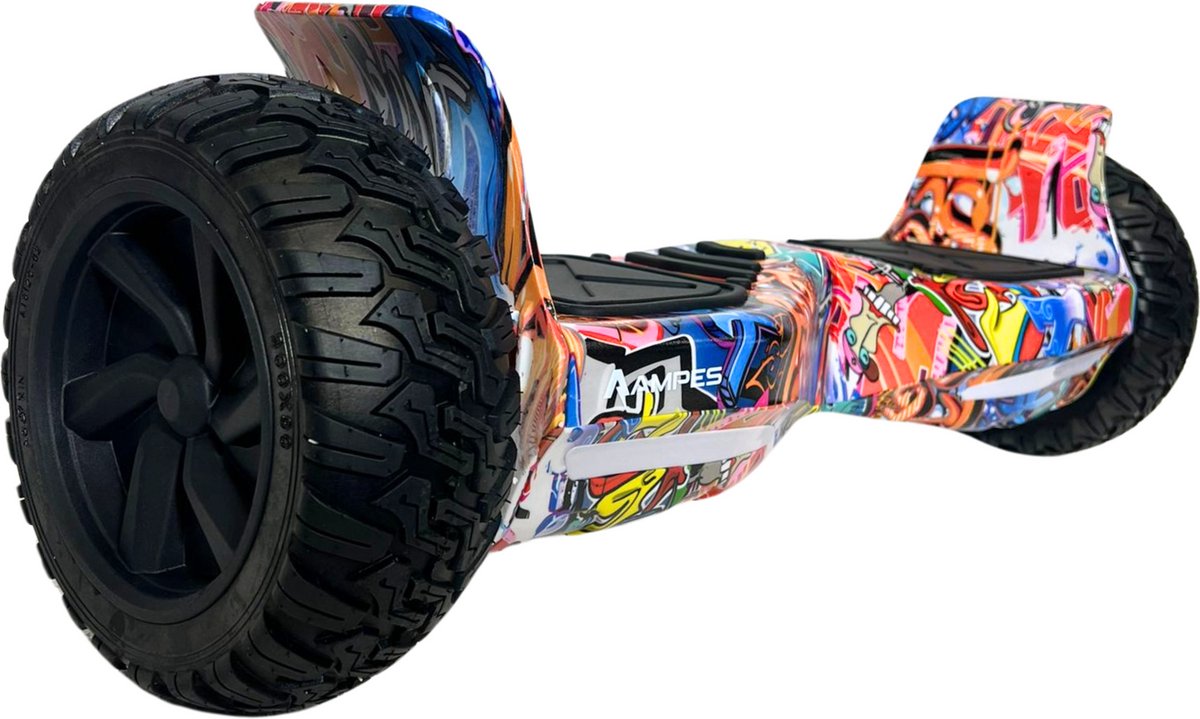 Hoverboard -   - Off Road Hoverboard - Bluetooth Speaker - 36V 4.0 Ah Accu - Oxboard - 15 km/h - UL2272 Gecertificeerd - LED Verlichting - Anti lek banden - Belastbaar tot 120KG - 8.5 Inch - Inclusief Draagtas - 800W - Graffiti