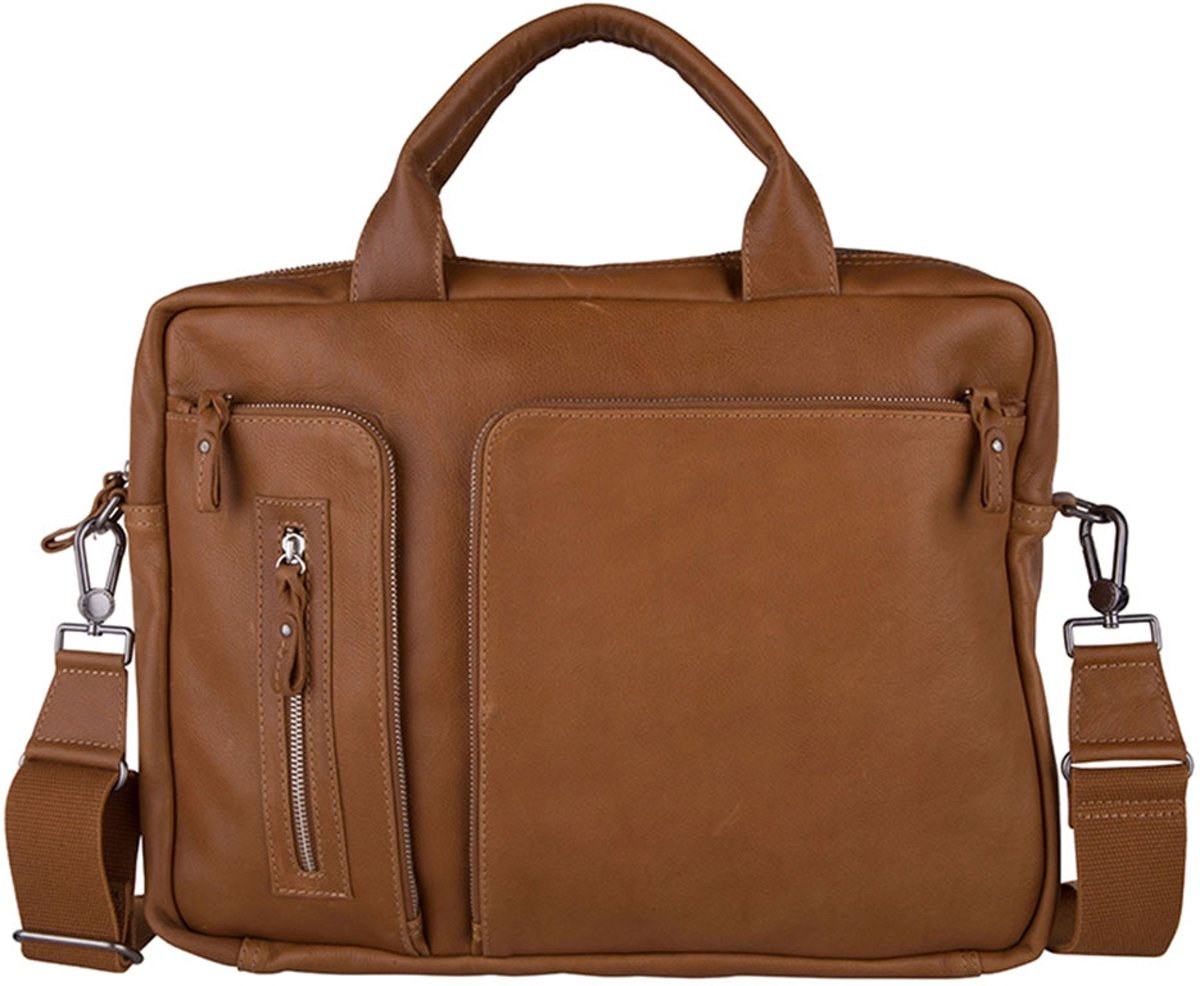 Amsterdam Cowboys-Laptoptassen-Bag Branson 17 inch-Bruin