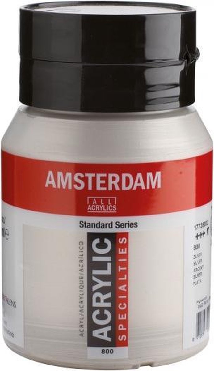 Amsterdam Acrylverfverf 500 ml Zilver