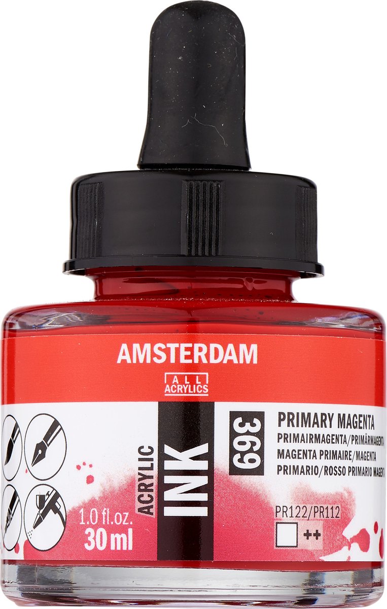 Amsterdam Acrylic Ink Fles 30 ml Primairmagenta 369