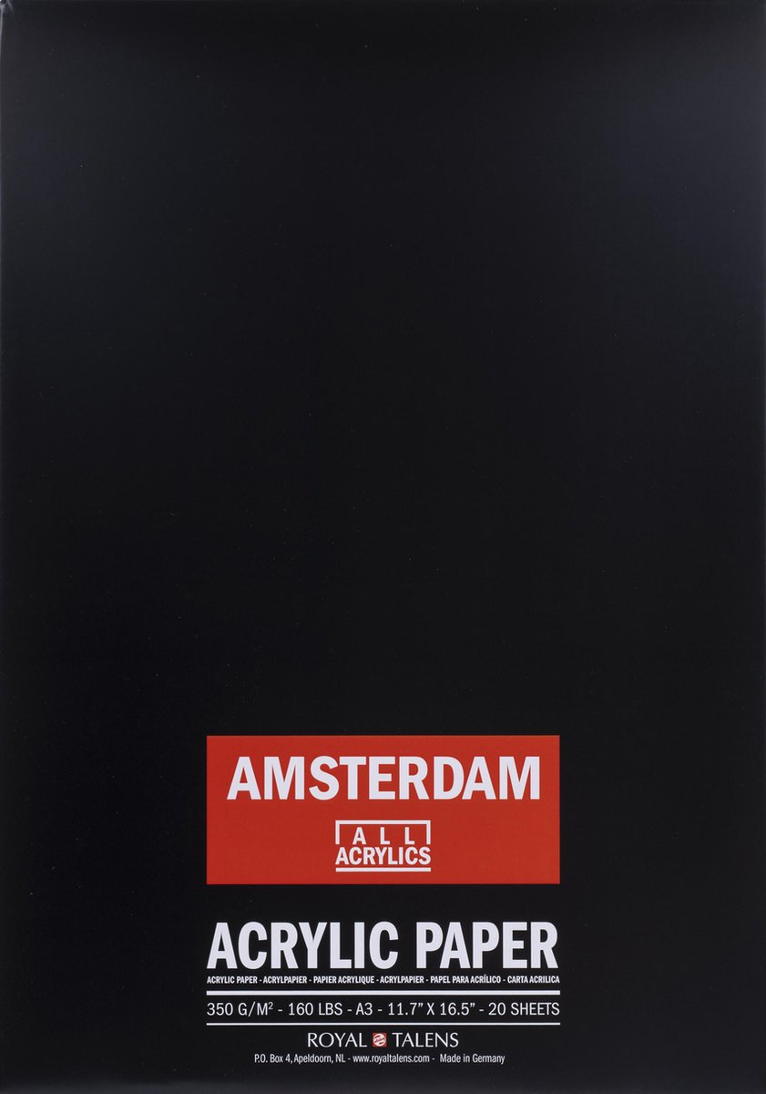 Amsterdam Acrylpapier A3 - 42 x 29.7 cm - 370 g - 20 vellen - FSCM70