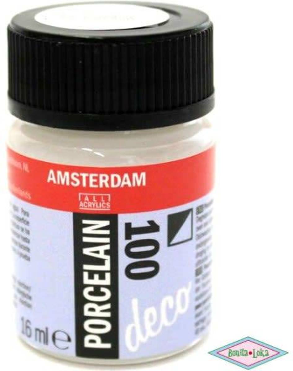 Amsterdam deco porcelain 100 Wit