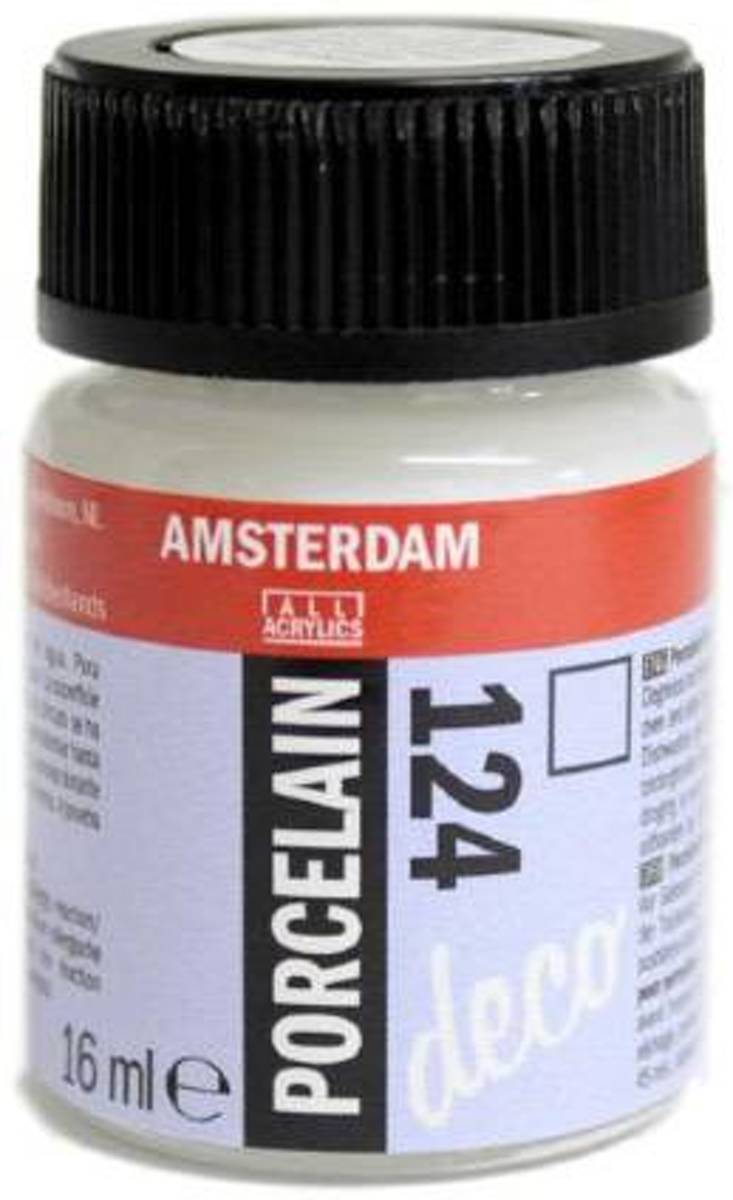 Amsterdam deco porcelain 124 Glans Kleurloos