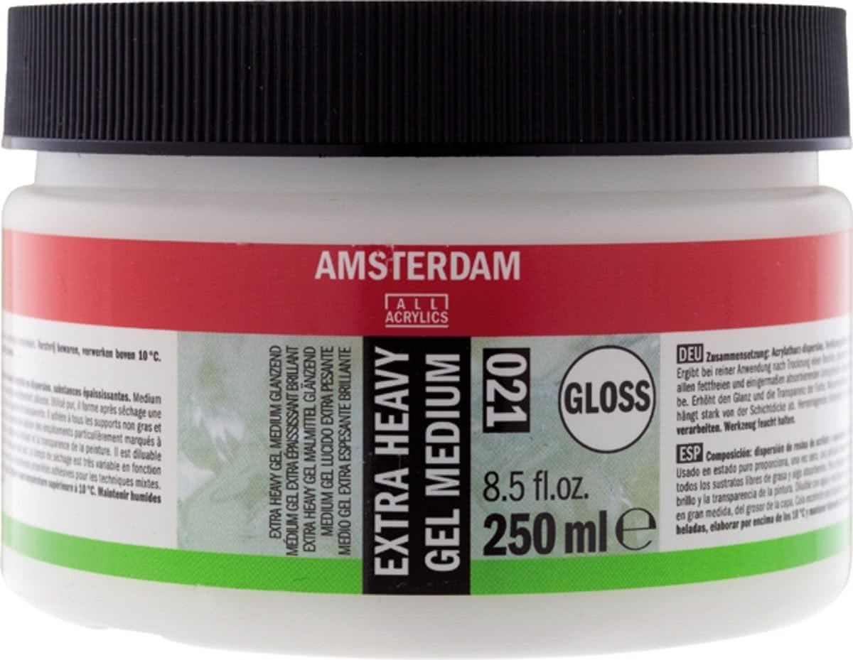 Extra heavy gel medium glanzend 250 ml flacon