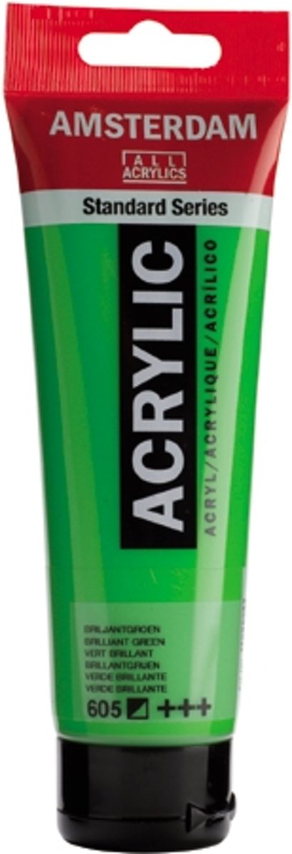 Standard tube 120 ml Briljantgroen halfdekkende acrylverf briljant groen