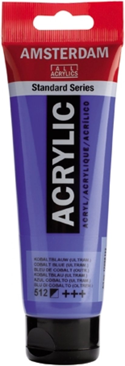 Standard tube 120 ml Kobaltblauw (ultramarijn) halfdekkende acrylverf kobalt blauw