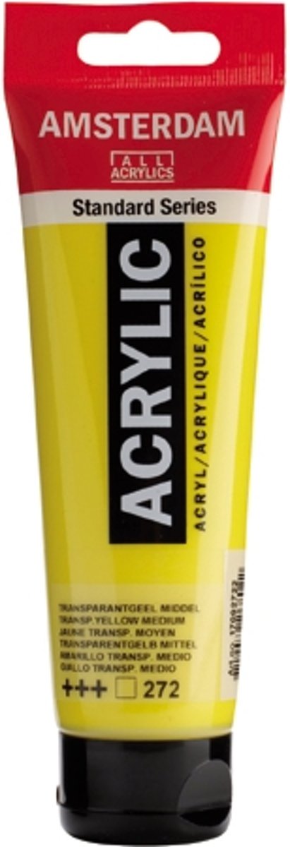 Standard tube 120 ml Transparantgeel middel transparante acrylverf transparant geel middel