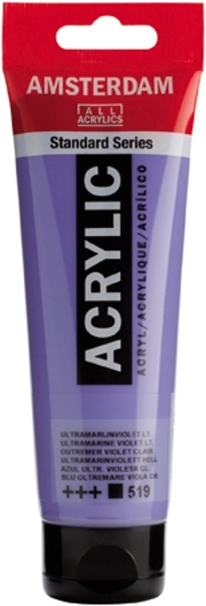 Standard tube 120 ml Ultramarijn violet licht dekkende acrylverf ultra marijn violet licht