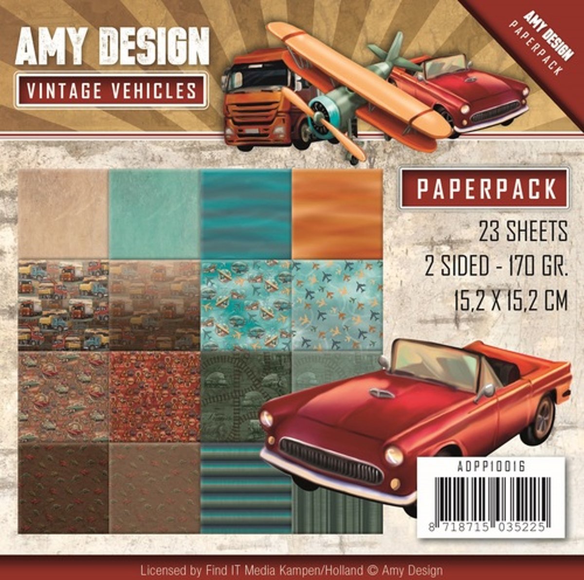 Papierpak - Amy Design - Vintage Vehicles