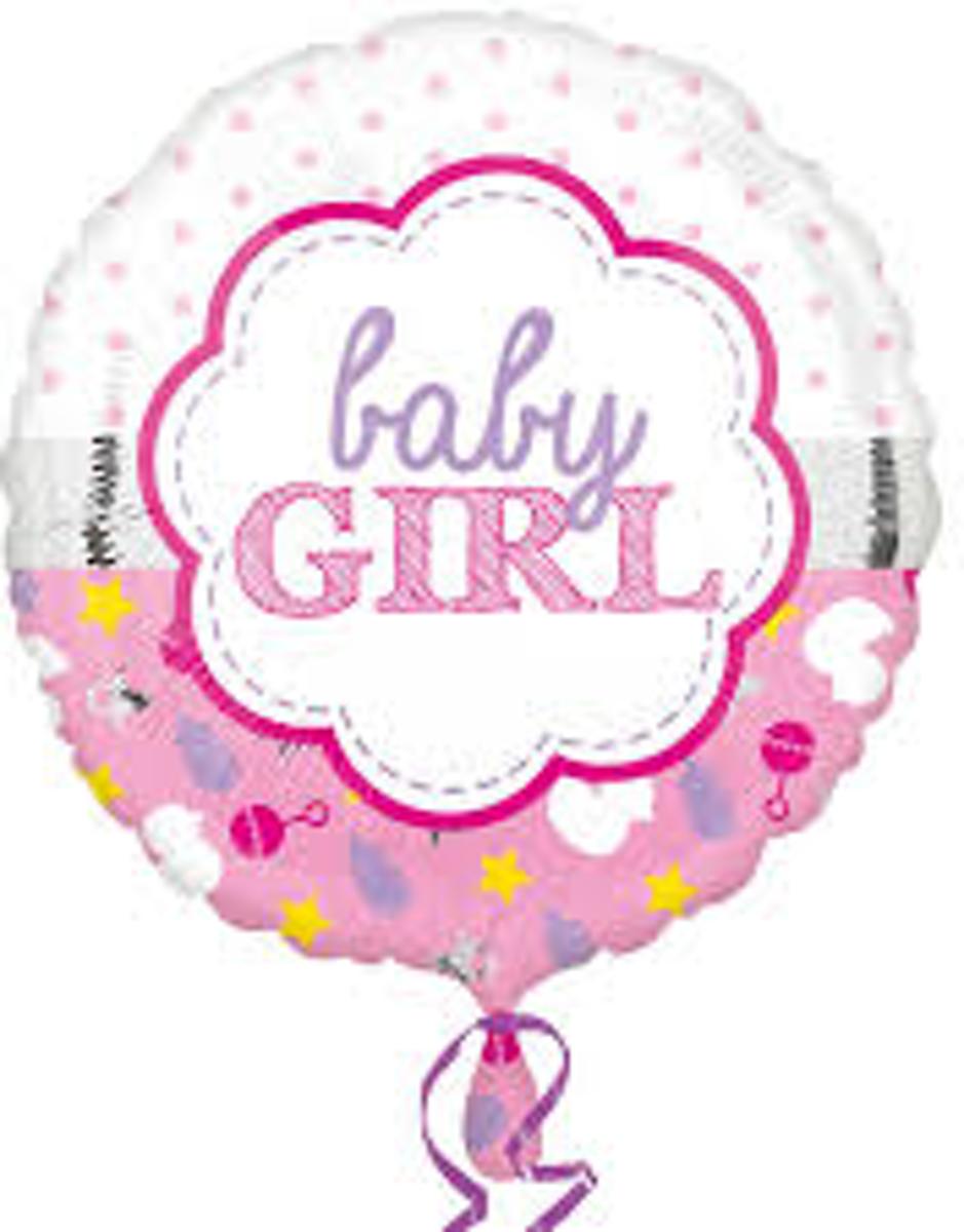 Anagram - Folieballon - Shape - Baby Girl - Met Helium - 85cm