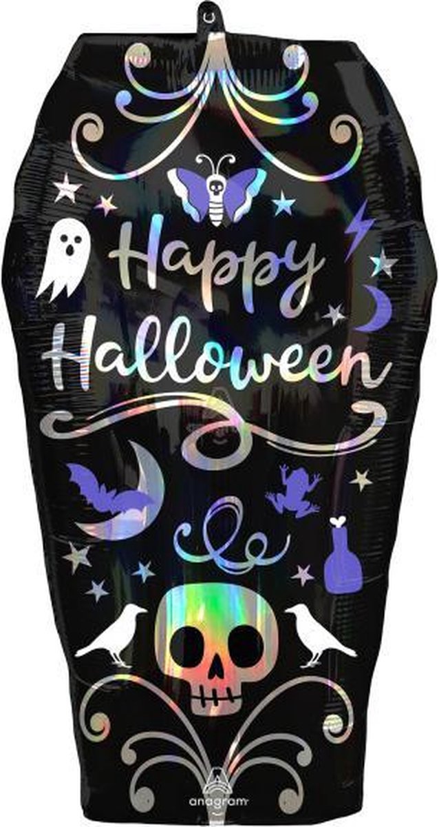 Anagram Folieballon Happy Halloween 68 X 38 Cm Zwart/paars