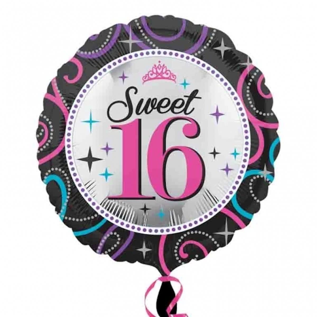 Folieballon Sweet 16 43cm