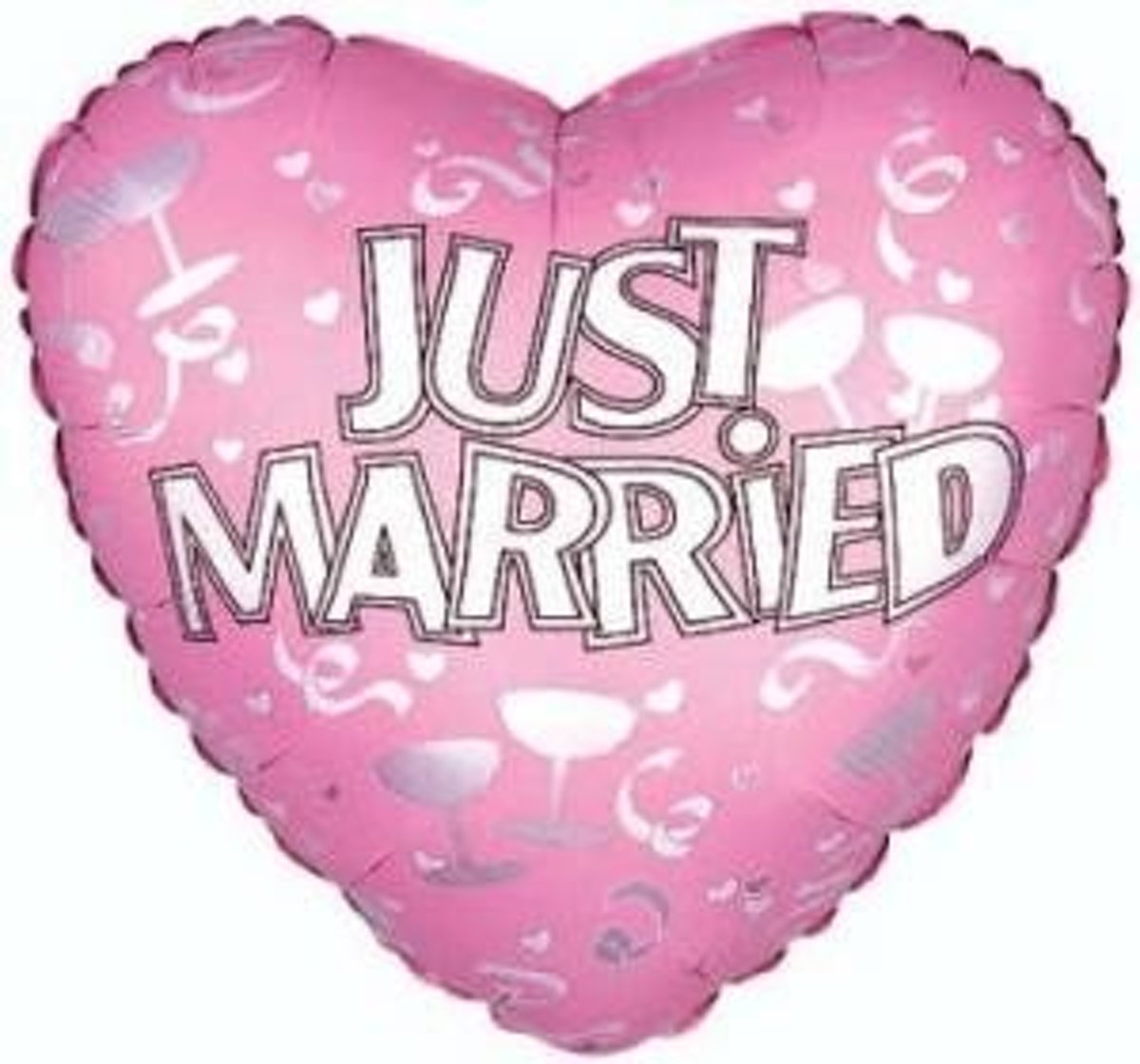 Just Married 45cm Hart Folie