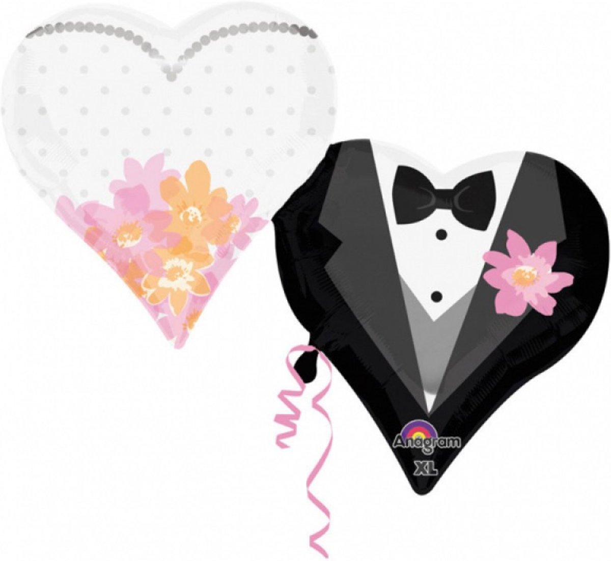 SuperShape Wedding Couple Hearts