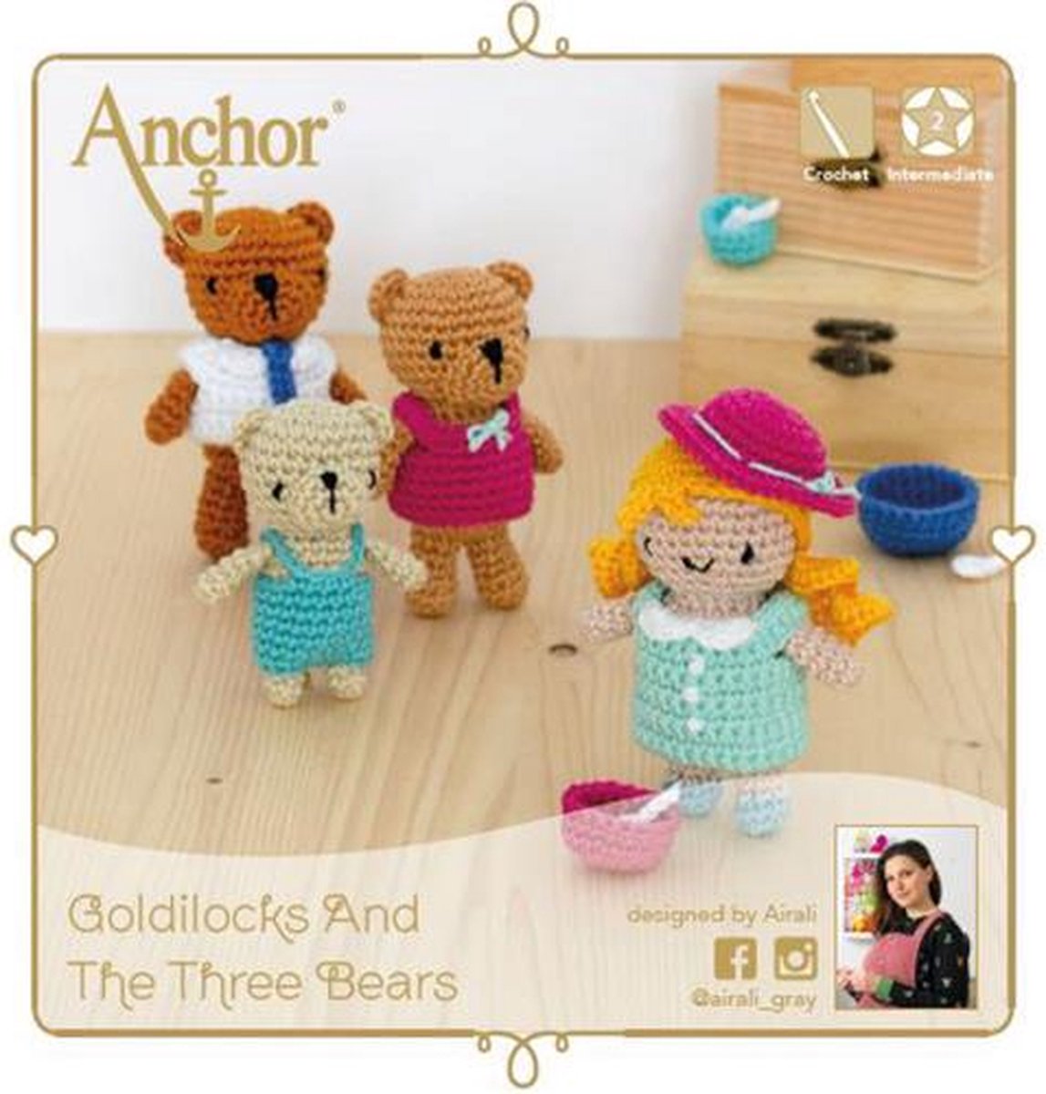 The three little pigs (Goudlokje)  - Amigurumi haakpakket - Anchor