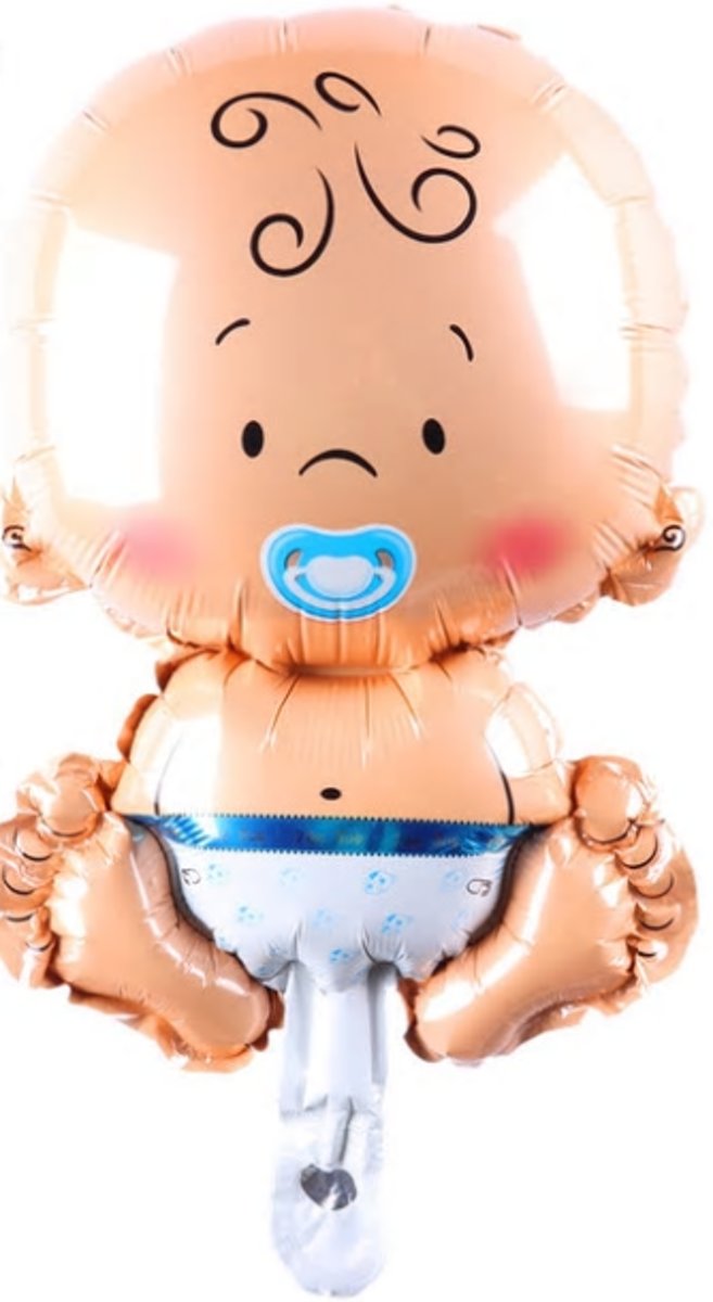 Geboorte Cadeau Jongen - Babyshower Versiering - Baby Shower Folie Balonnen - Helium