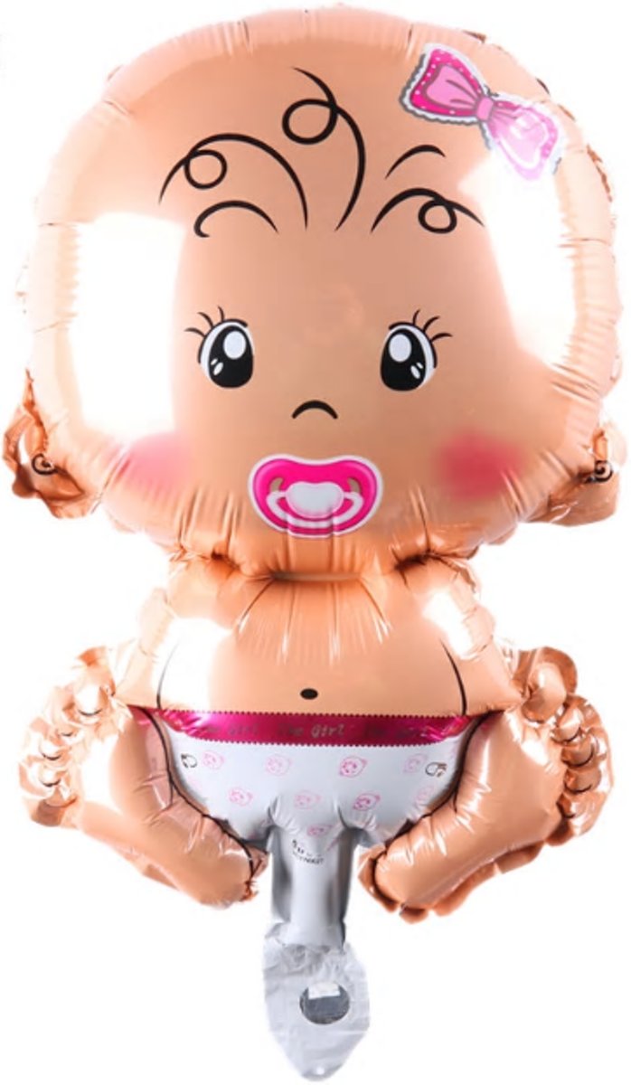 Geboorte Cadeau Meisje - Babyshower Versiering - Baby Shower Folie Balonnen - Helium