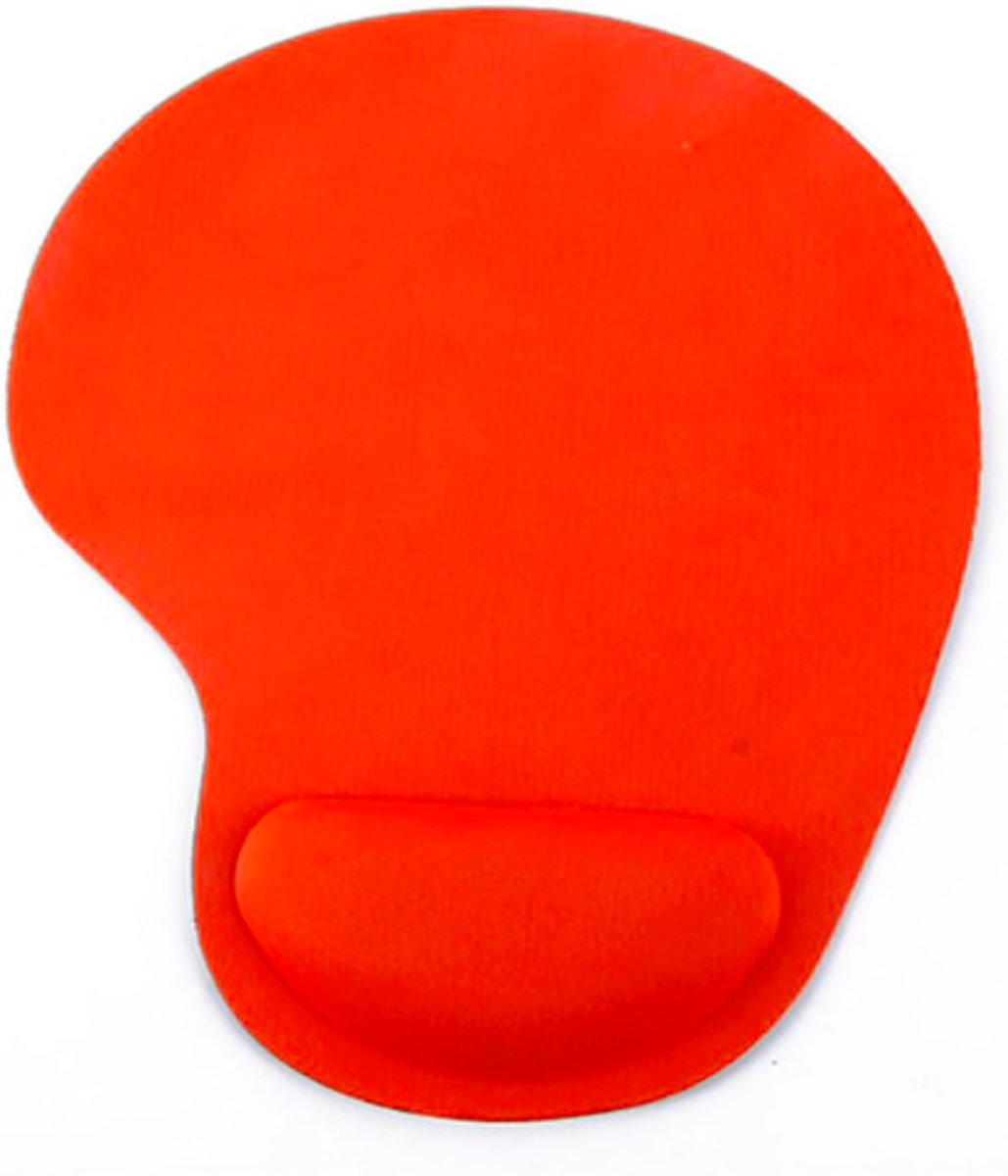 Muismat Met Polsbescherming - Oranje - Anti slip - Mousepad - Gaming