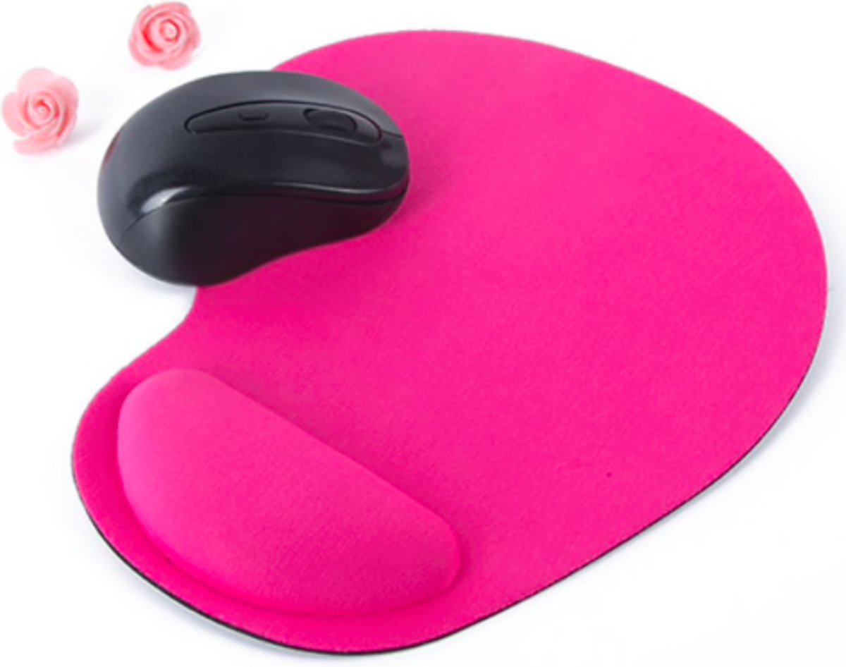 Muismat Met Polsbescherming - Roze - Anti slip - Mousepad - Gaming