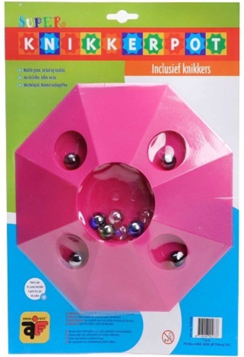 Angel Toys Knikkerpot Super 22cm Roze Inclusief 10 Knikkers