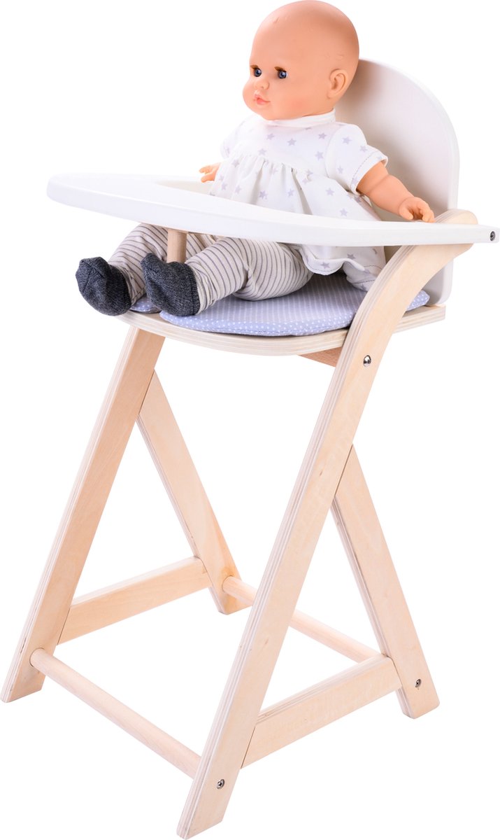 Poppenstoel grijs/ wit