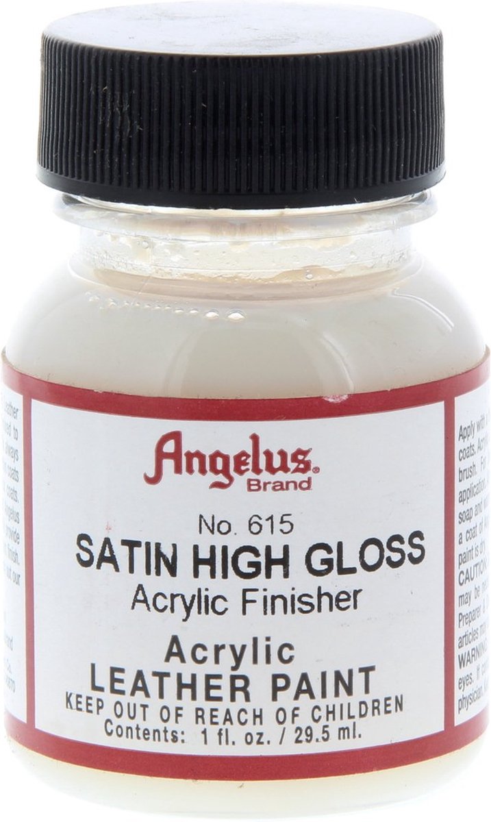    Acrylic Finish - vernish voor leren stoffen - acrylbasis - Satijnen Hoge Glans afwerking - 29,5ml