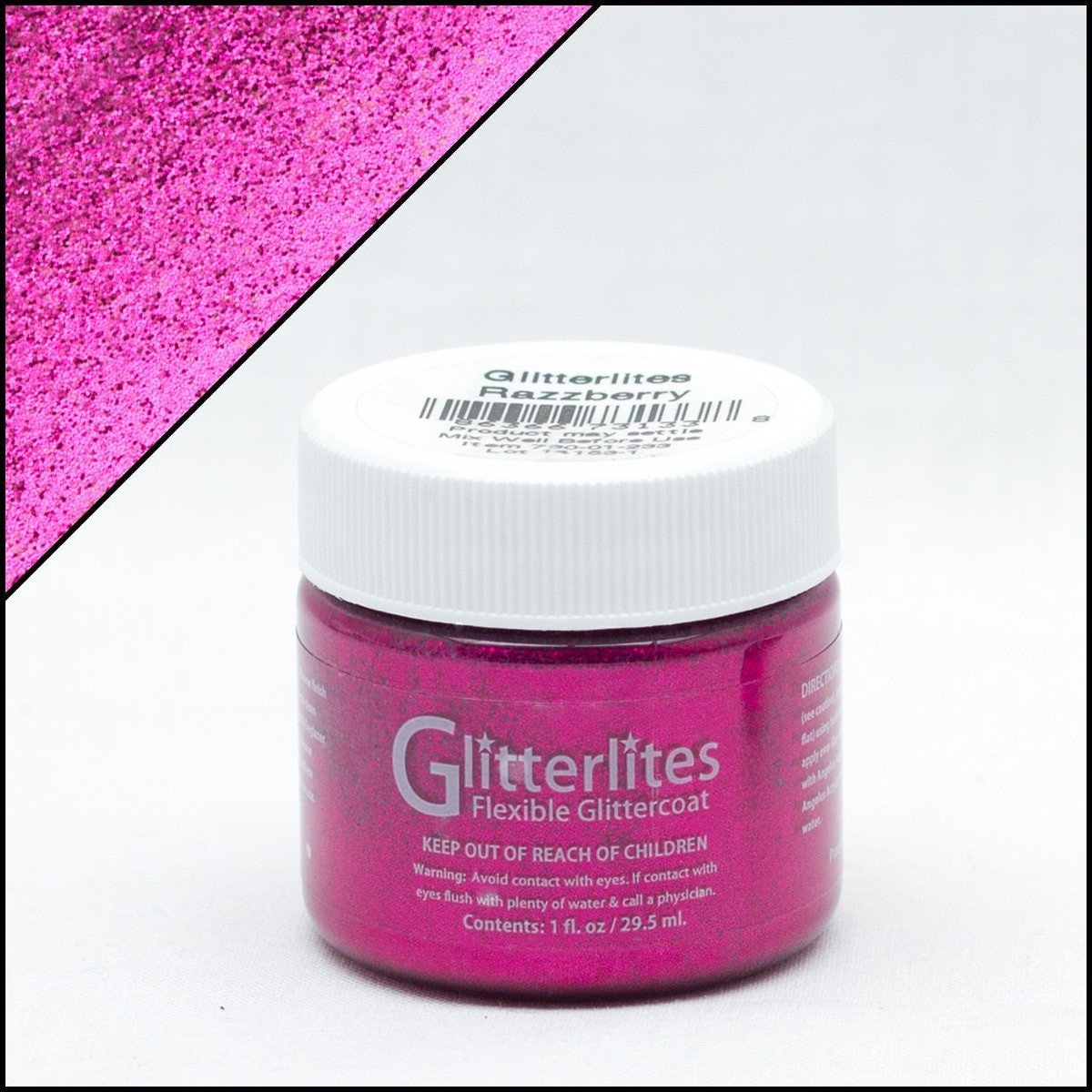 Angelus Glitterlites - Framboos - 29,5 ml Glitter verf voor o.a. leer (Razzberry)