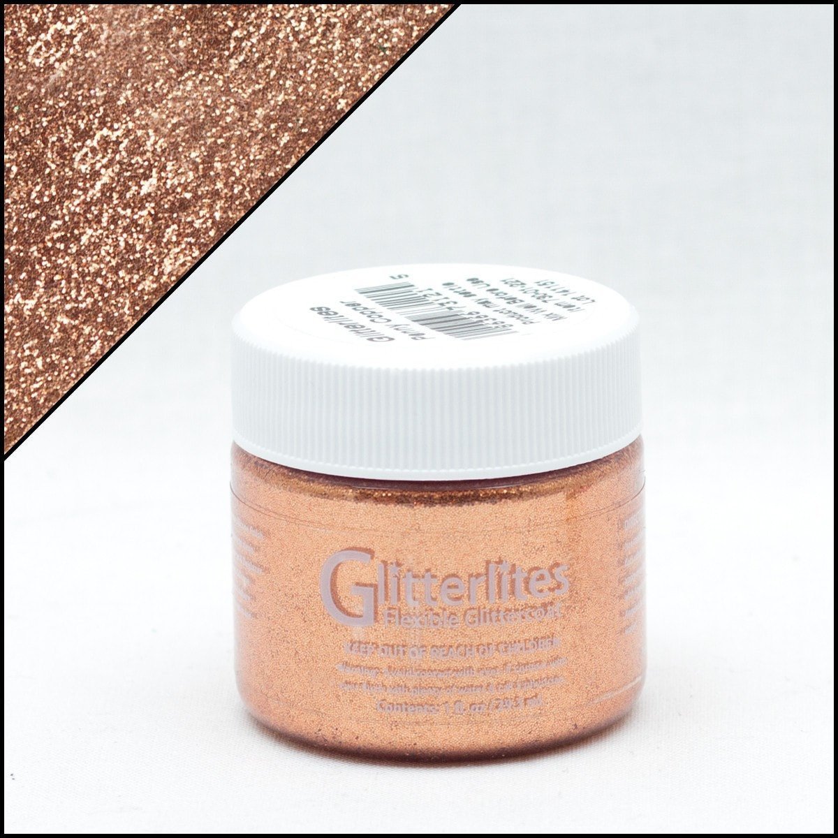   Glitterlites - Koper - 29,5 ml Glitter verf voor o.a. leer (Penny Copper)
