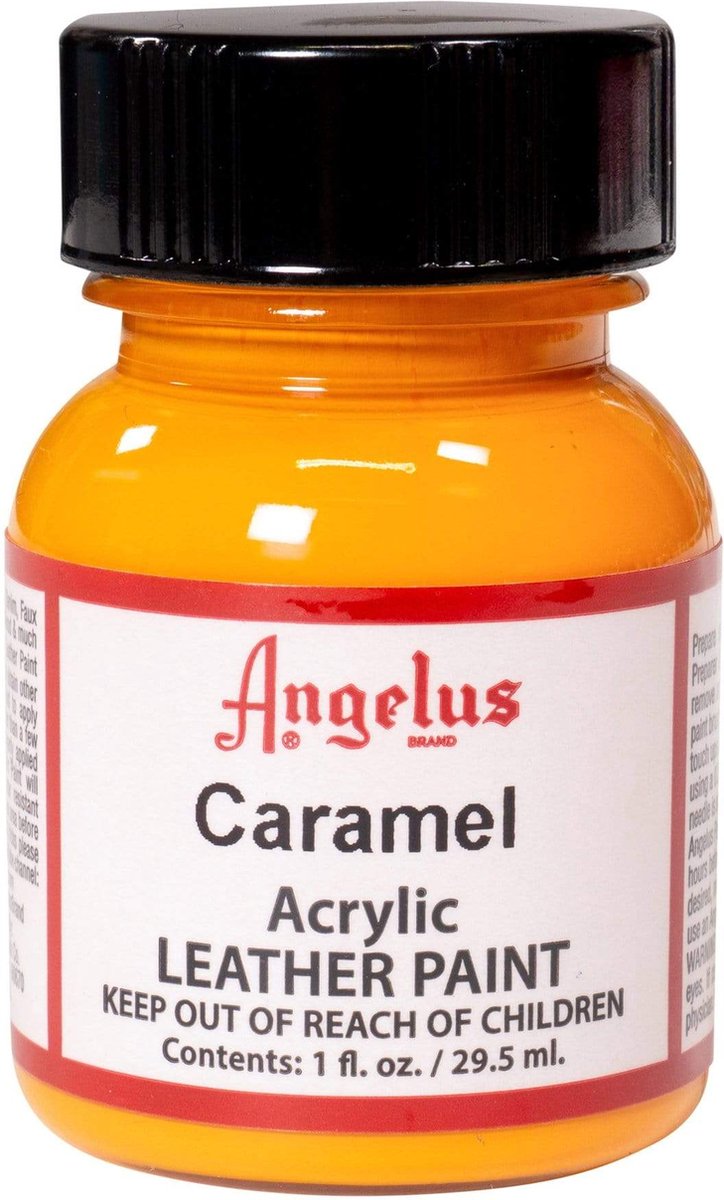 Angelus Leather Acrylic Paint - textielverf voor leren stoffen - acrylbasis - Caramel - 29,5ml