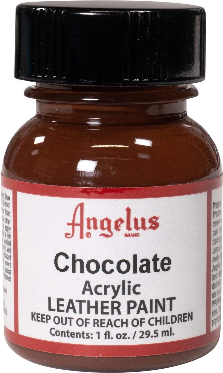 Angelus Leather Acrylic Paint - textielverf voor leren stoffen - acrylbasis - Chocolate Brown - 29,5ml