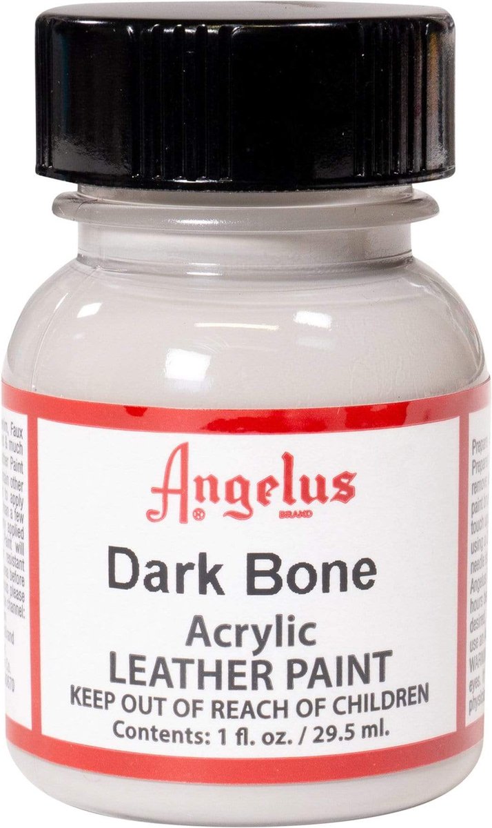 Angelus Leather Acrylic Paint - textielverf voor leren stoffen - acrylbasis - Dark Bone White  - 29,5ml