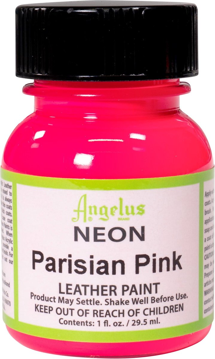 Angelus Leather Acrylic Paint - textielverf voor leren stoffen - acrylbasis - Neon Parisian Pink - 29,5ml