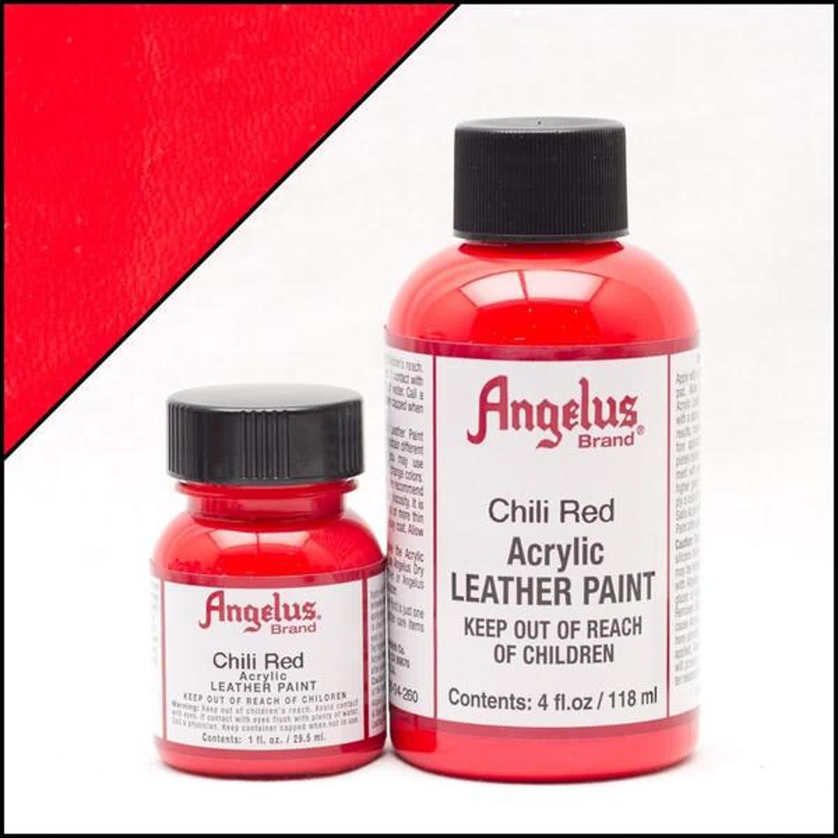 Angelus leerverf Chili Rood 118ml/4oz