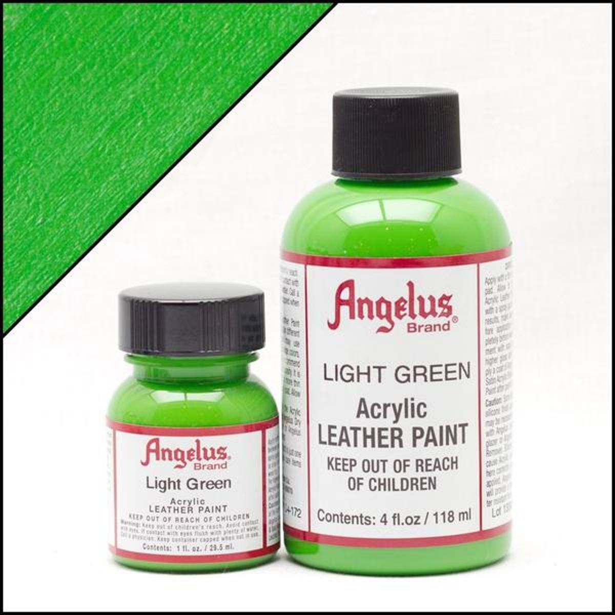 Angelus leerverf Licht Groen 118ml/4oz - Voor glad lederen oppervlakken van o.a. schoenen, tassen en jassen