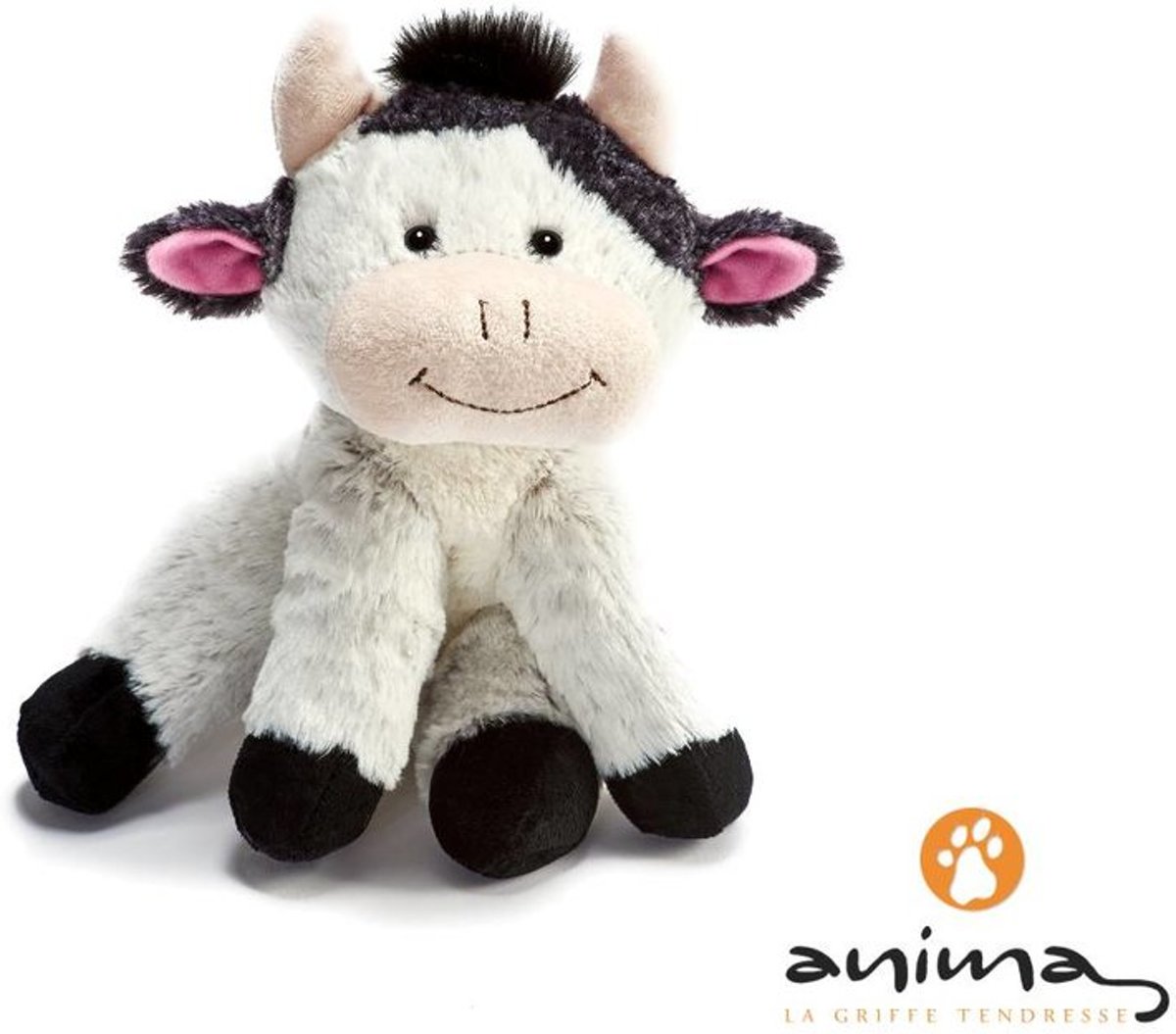 Koe knuffel zittend, 25 cm, Anima