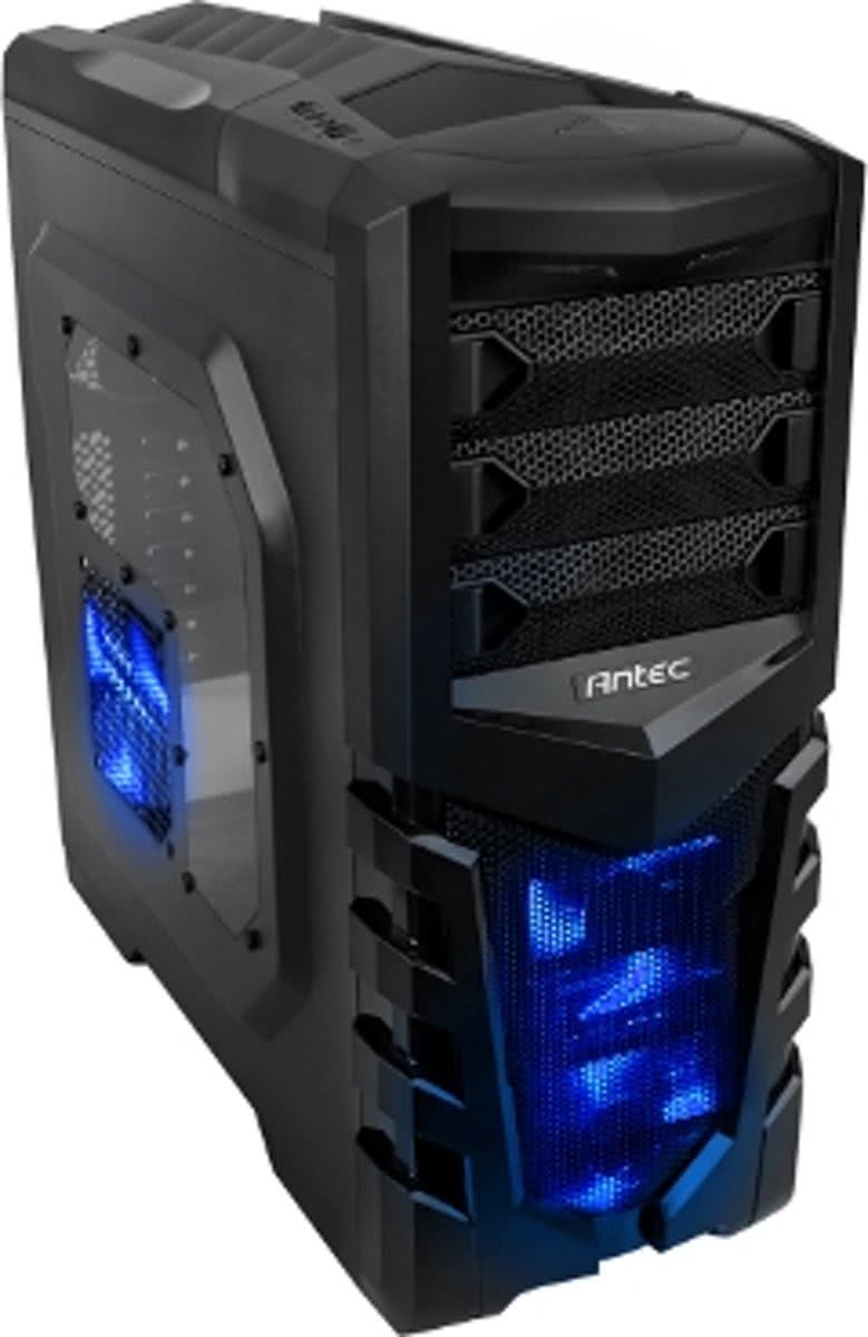 Antec GX505 Window Blue Midi-Toren Zwart, Blauw computerbehuizing