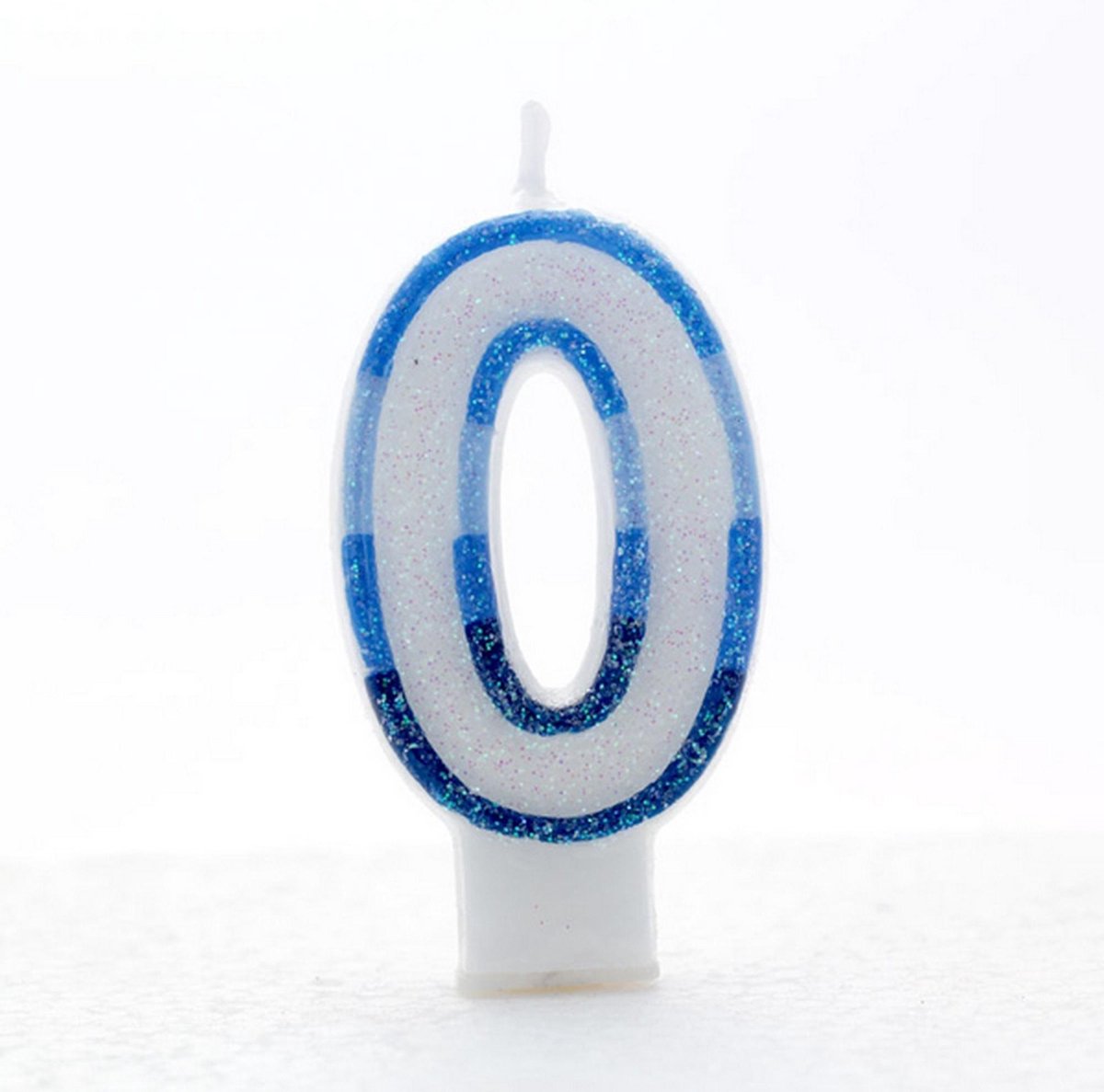 Apac Blue Birthday/Anniversary Number Candles (Pack Of 6) (White/Blue)