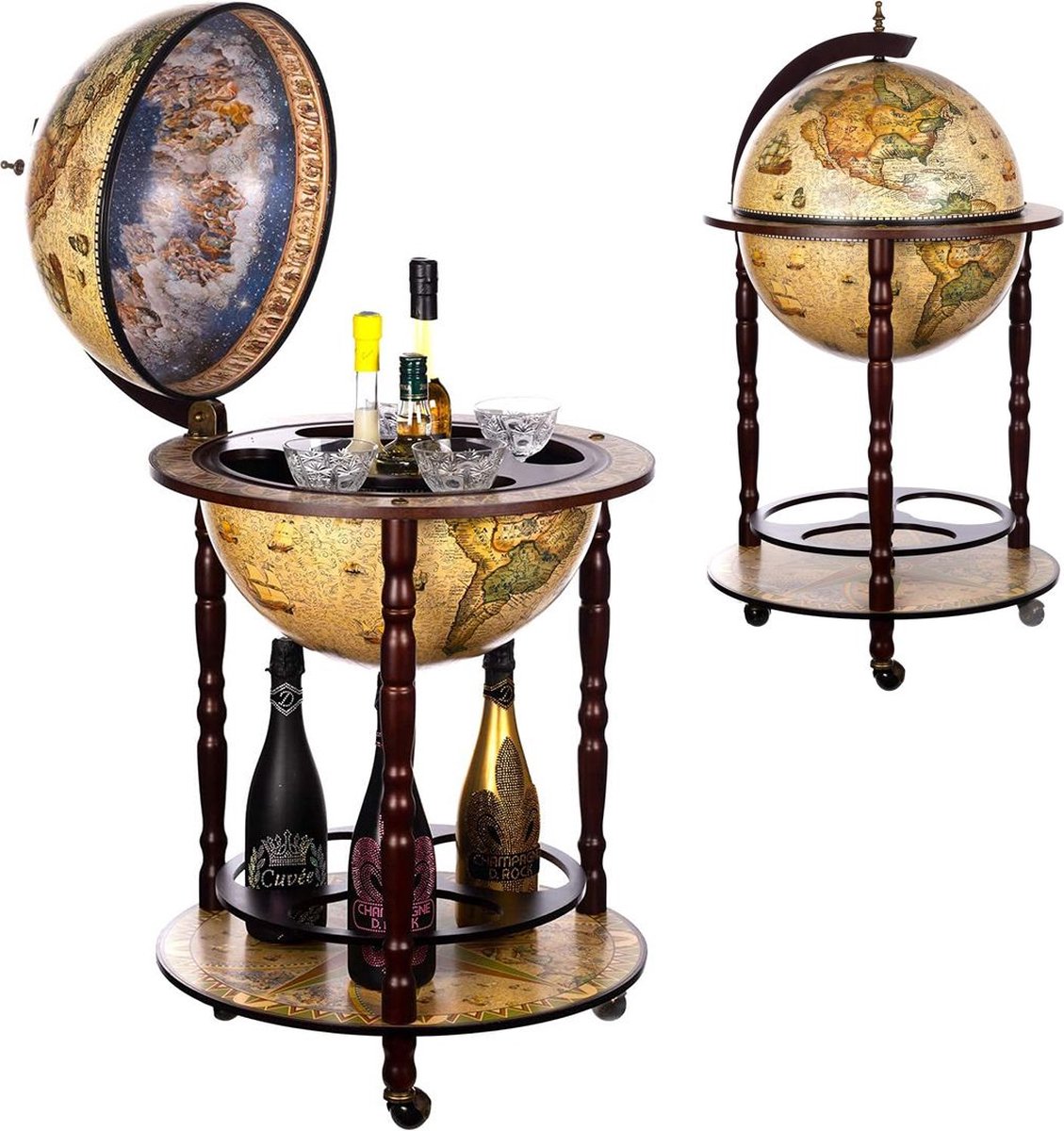   Globebar -   bar - Whiskey Set - Bijzettafel - Authentiek