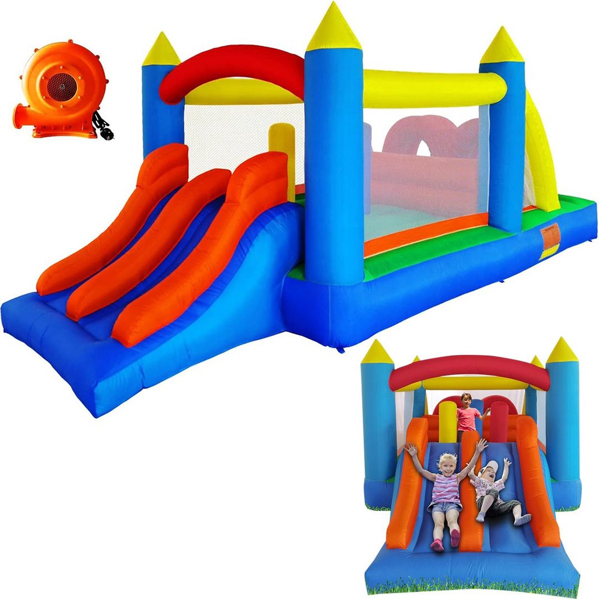   Hoge Kwaliteit Springkasteel - Opblaasbaar Springkasteel - Springkussen voor Kinderen - max 90KG