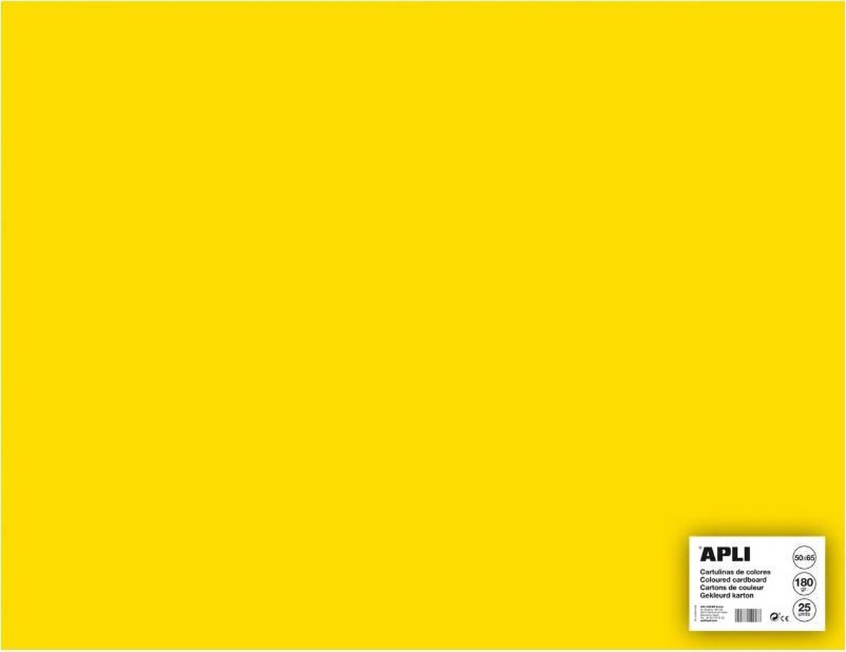 APLI  Geel Karton 50 x 65 cm 170 g/m² - 25 vel