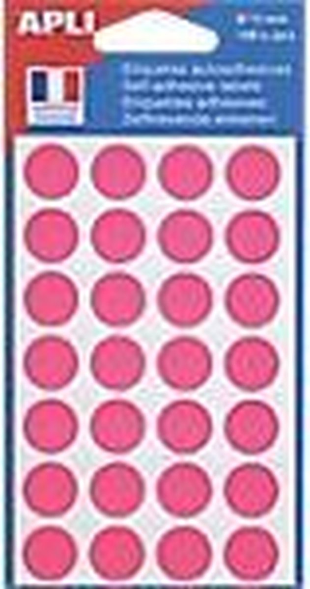 Ronde rose stickers 15mm Apli 168stuks