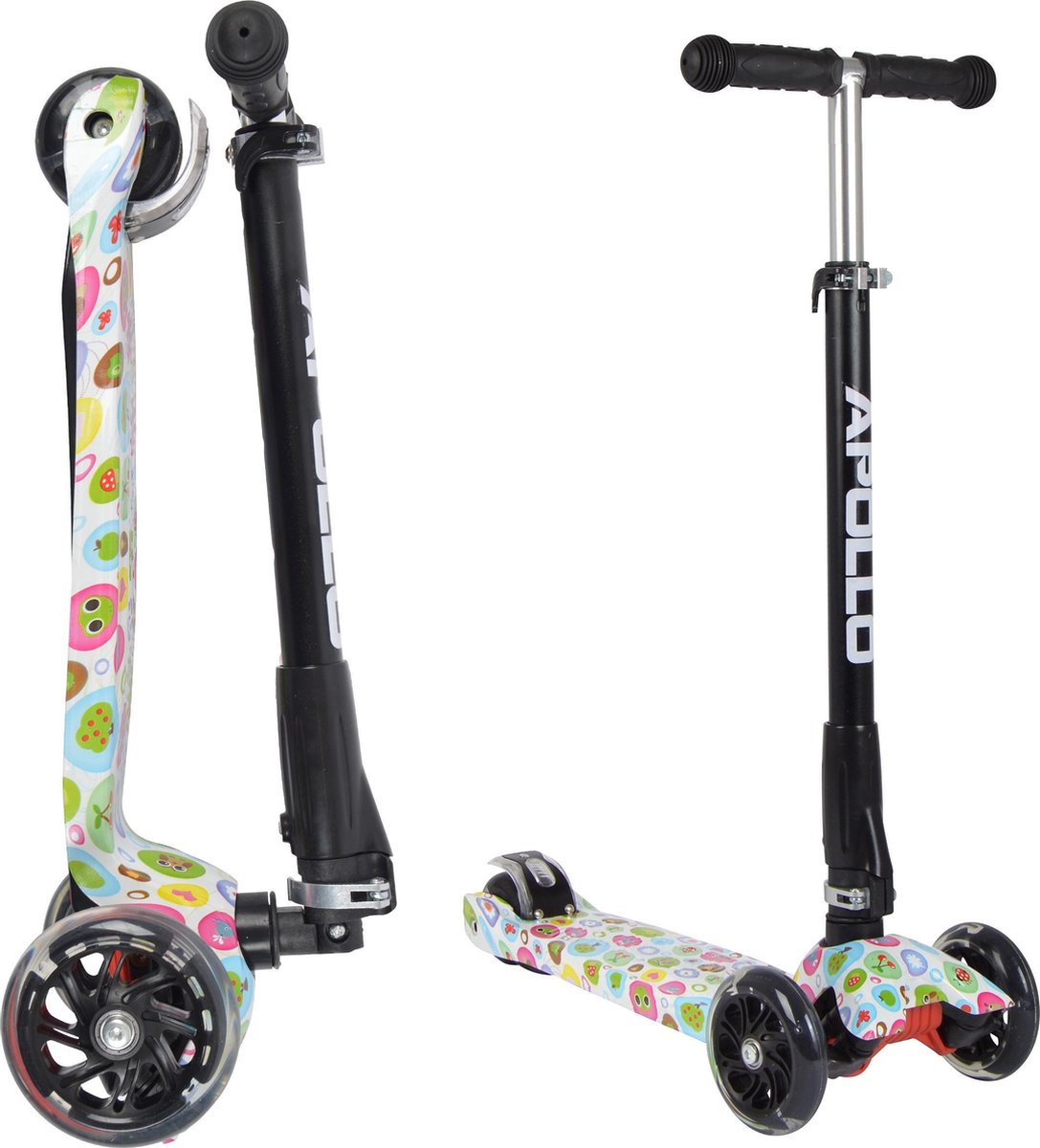 Apollo LED Kinderscooter Kids Whiz - Funny Round