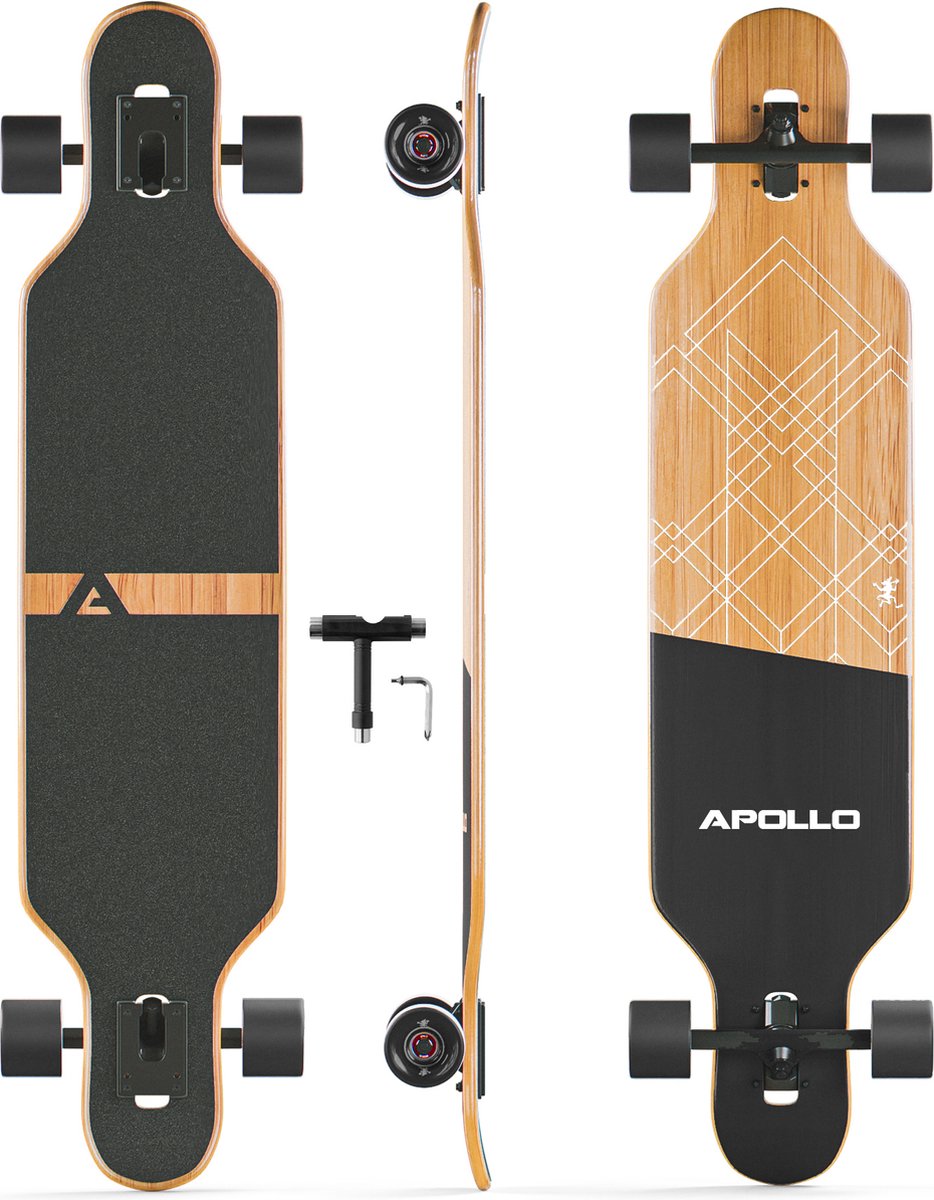 Apollo Twin Tip DT Glasvezel Longboard Black Bali Power Slide